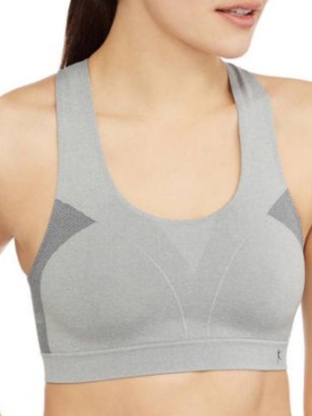 3/$12 💥🆕 Danskin Now Seamless Racerback Grey Sports Bra | Size Large | 7060